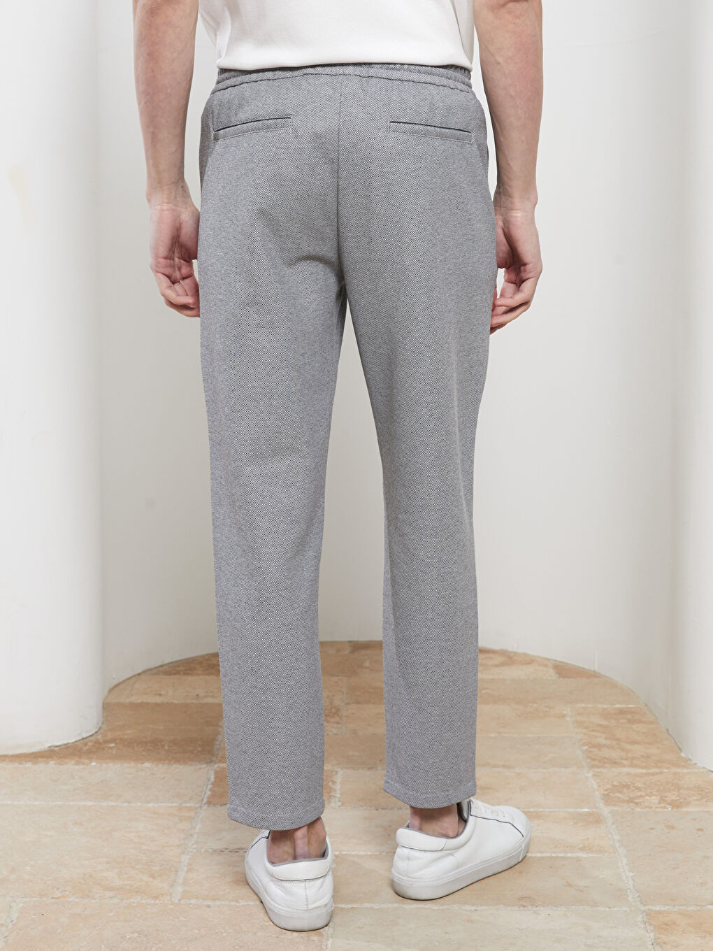 Gri Slim Fit Erkek Pantolon-4