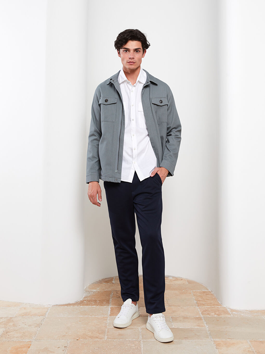 Lacivert Slim Fit Erkek Pantolon-1