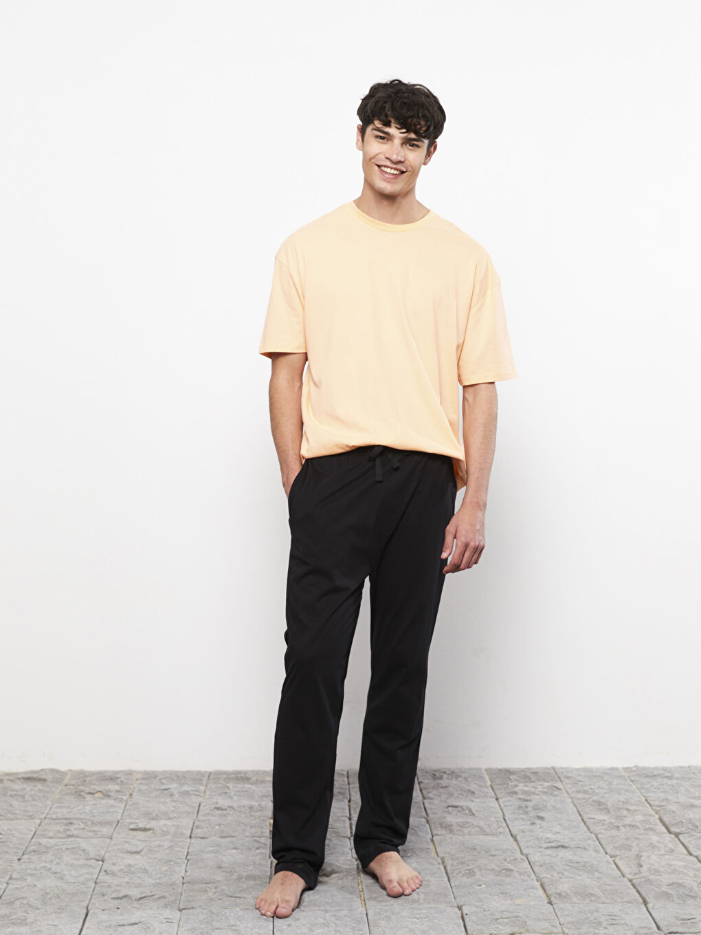 Чоловічі піжамні штани звичайного крою-1