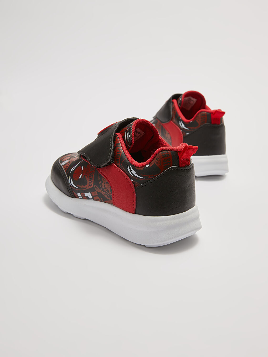 Siyah Spiderman Lisanslı Üstü Işıklı Cırt Cırt Erkek Çocuk Spor Ayakkabı-3