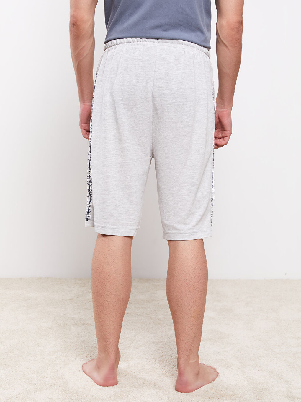 شورت بيجامة رجالي بقصة عادية-3