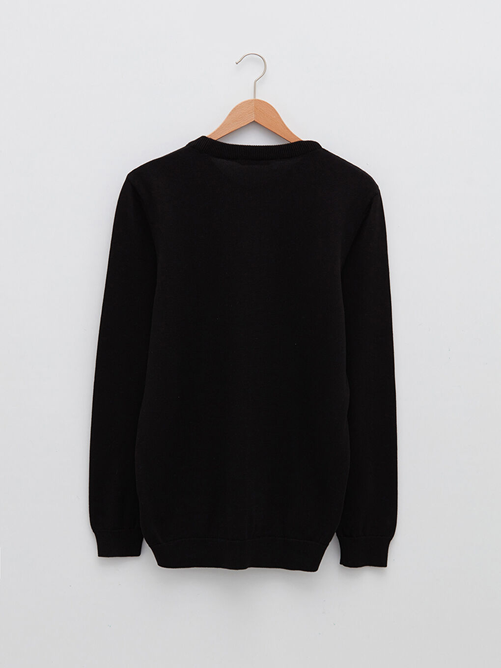 Rundhalsausschnitt Langarm Dünner Herren Strickpullover-6