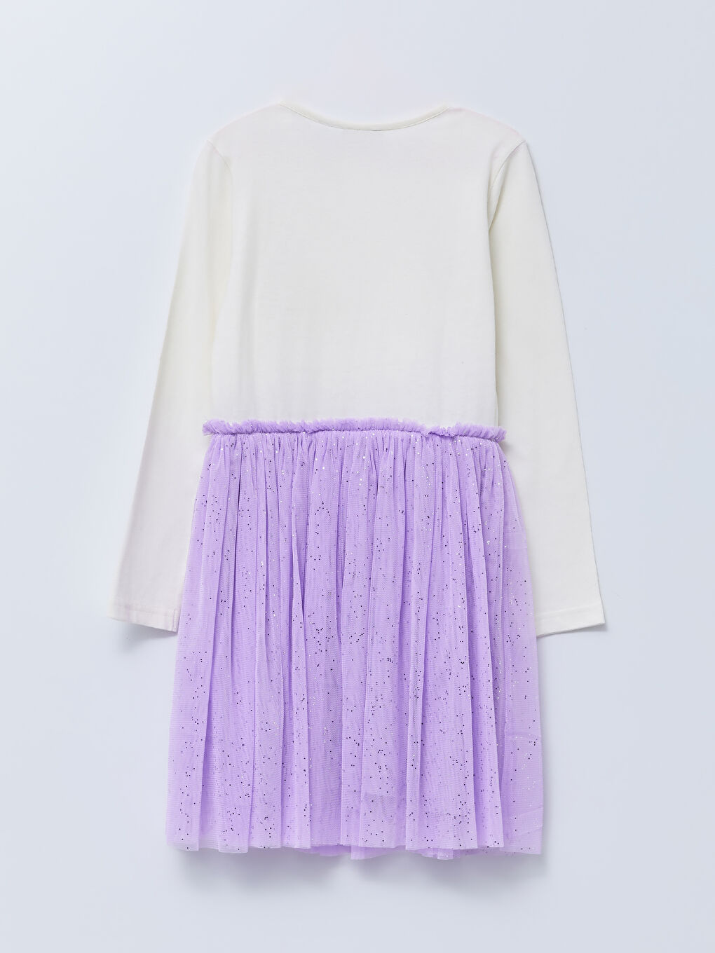 Crew Neck Frozen Printed Long Sleeve Girl Dress -S2BF06Z4-G0W