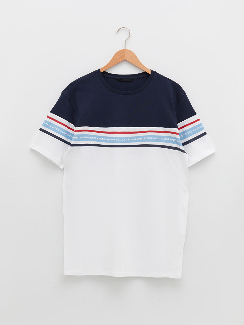 Tricou pentru Bărbați cu Guler Rotund, Mânecă Scurtă, Bloc de Culoare, Jerseu-5