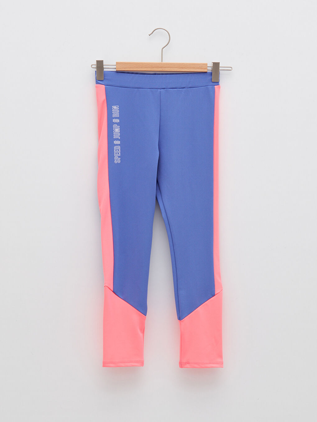 Elastic Waist Color Block Girls' Leggings