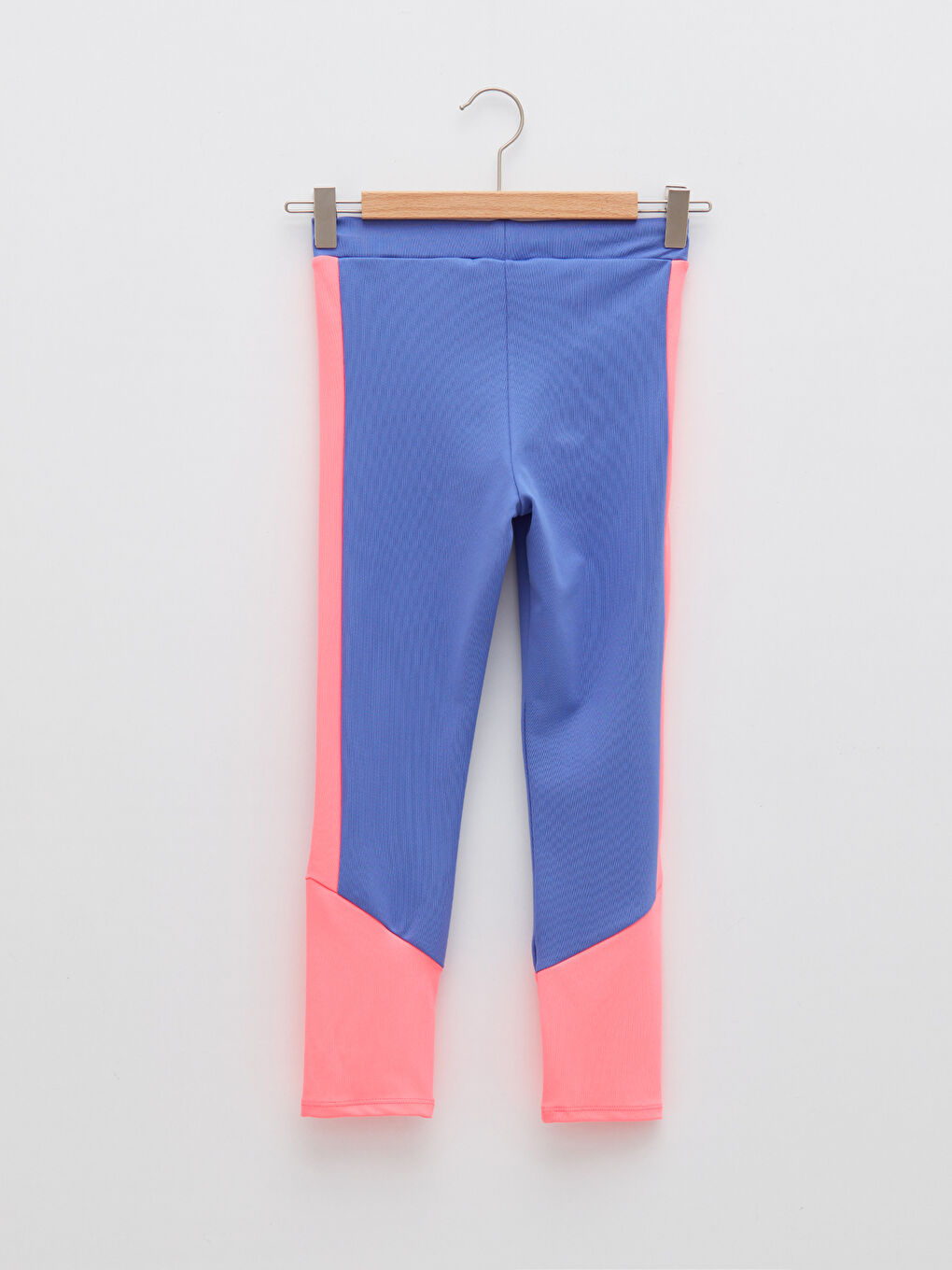 Elastic Waist Color Block Girls' Leggings-1