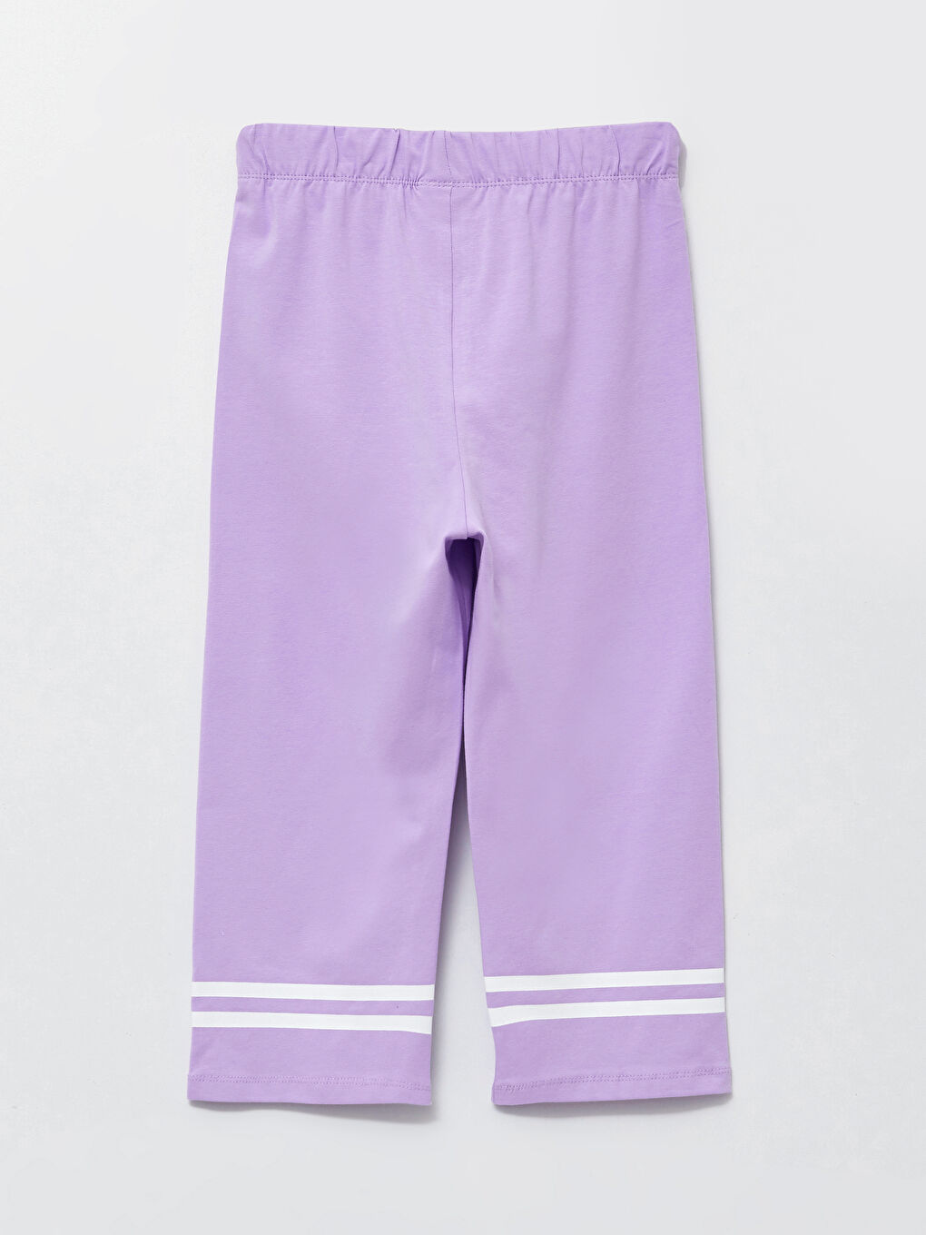 Elastic Waist Striped Cotton Girls' Tights-1