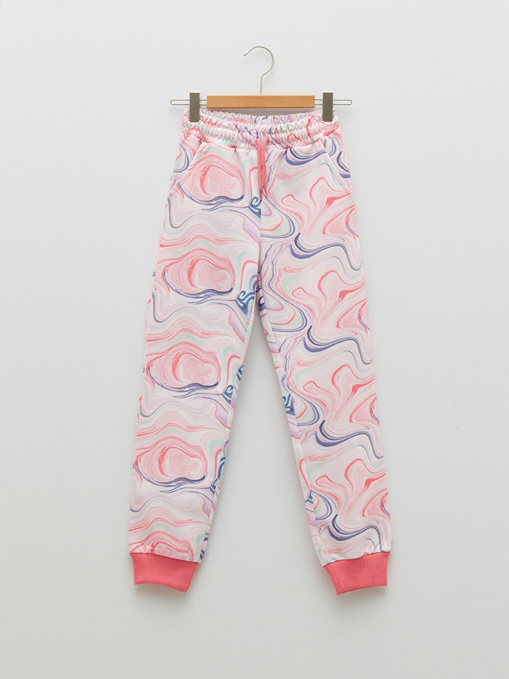 Elastic Waist Printed Girl Jogger Sweatpants