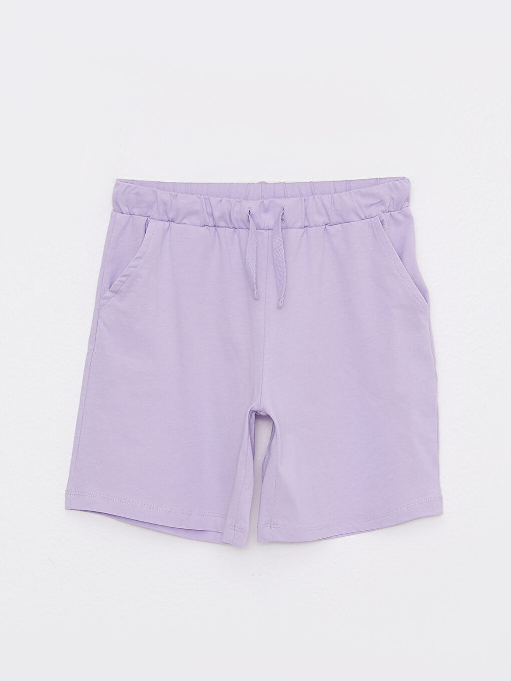Basic Cotton Girls' Shorts With Elastic Waist -S2BF41Z4-G0W
