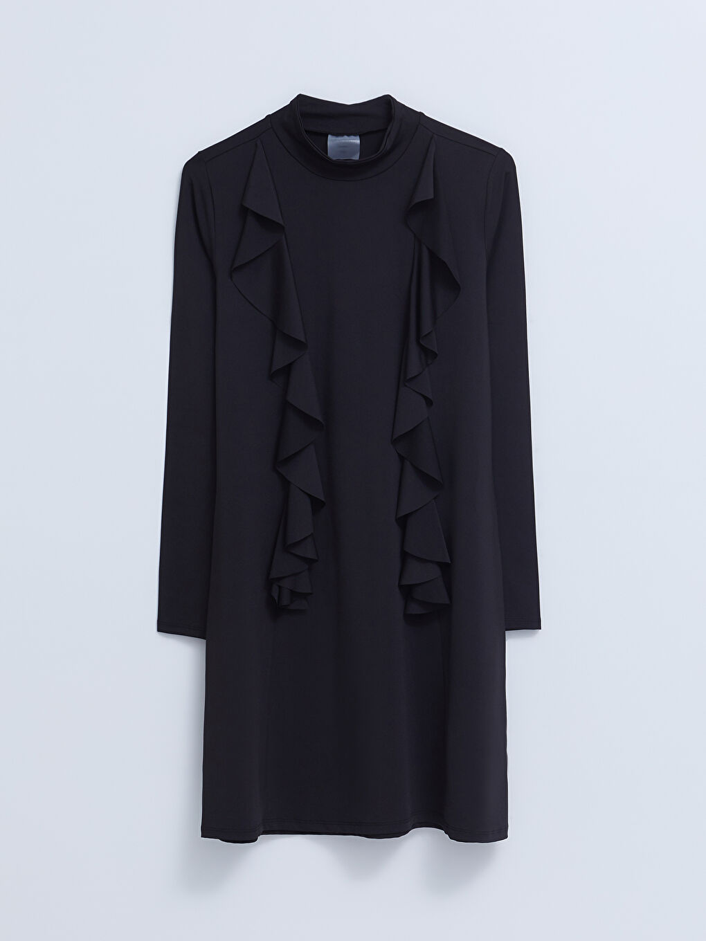 طقم ملابس سباحة محتشمة للنساء بياقة قمع وكم طويل-7