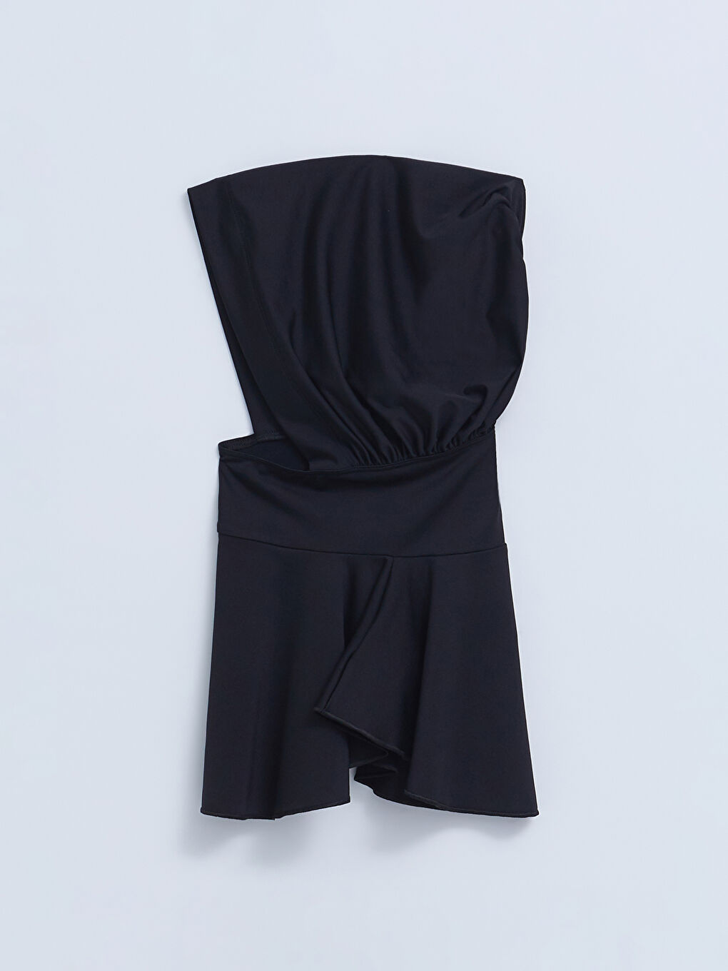 طقم ملابس سباحة محتشمة للنساء بياقة قمع وكم طويل-8