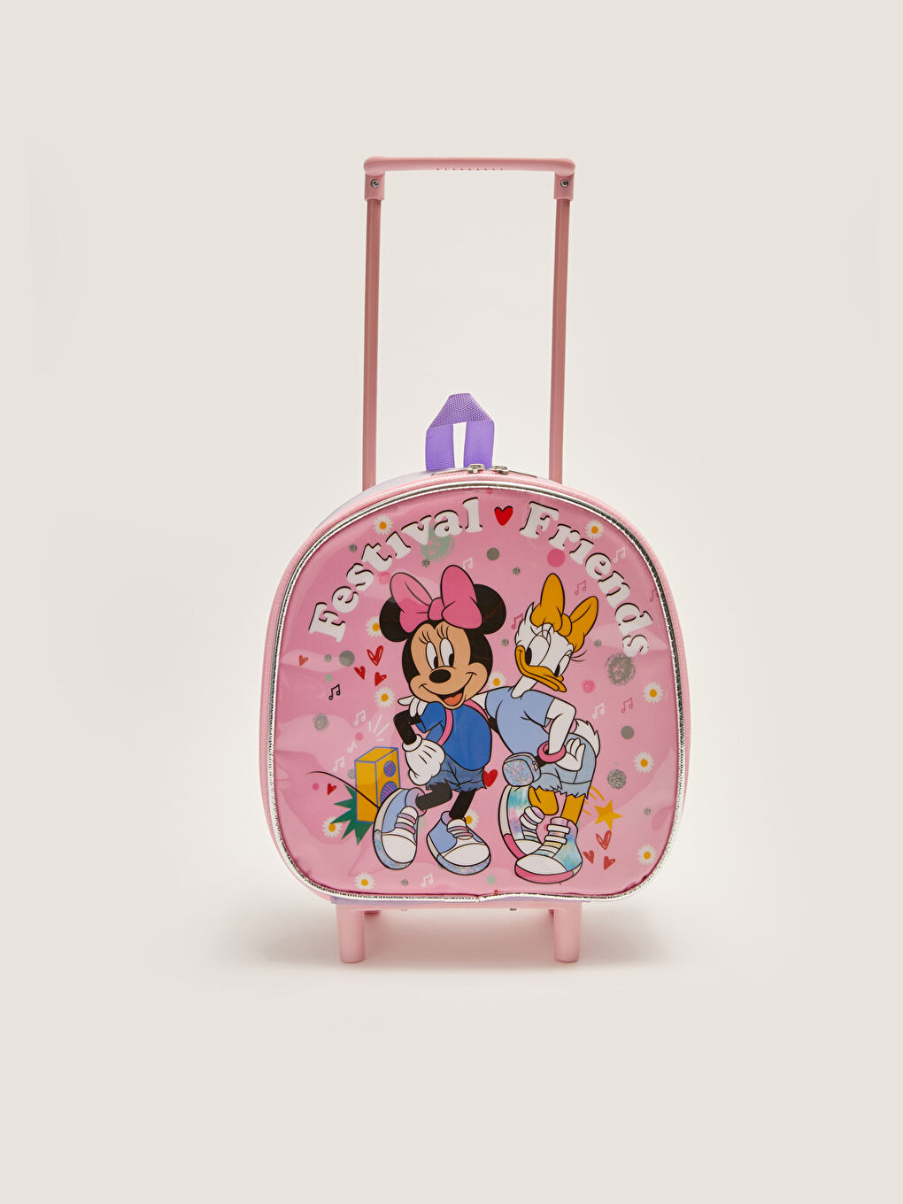 Girl's Minnie Mouse Printed Trolley Bag-2