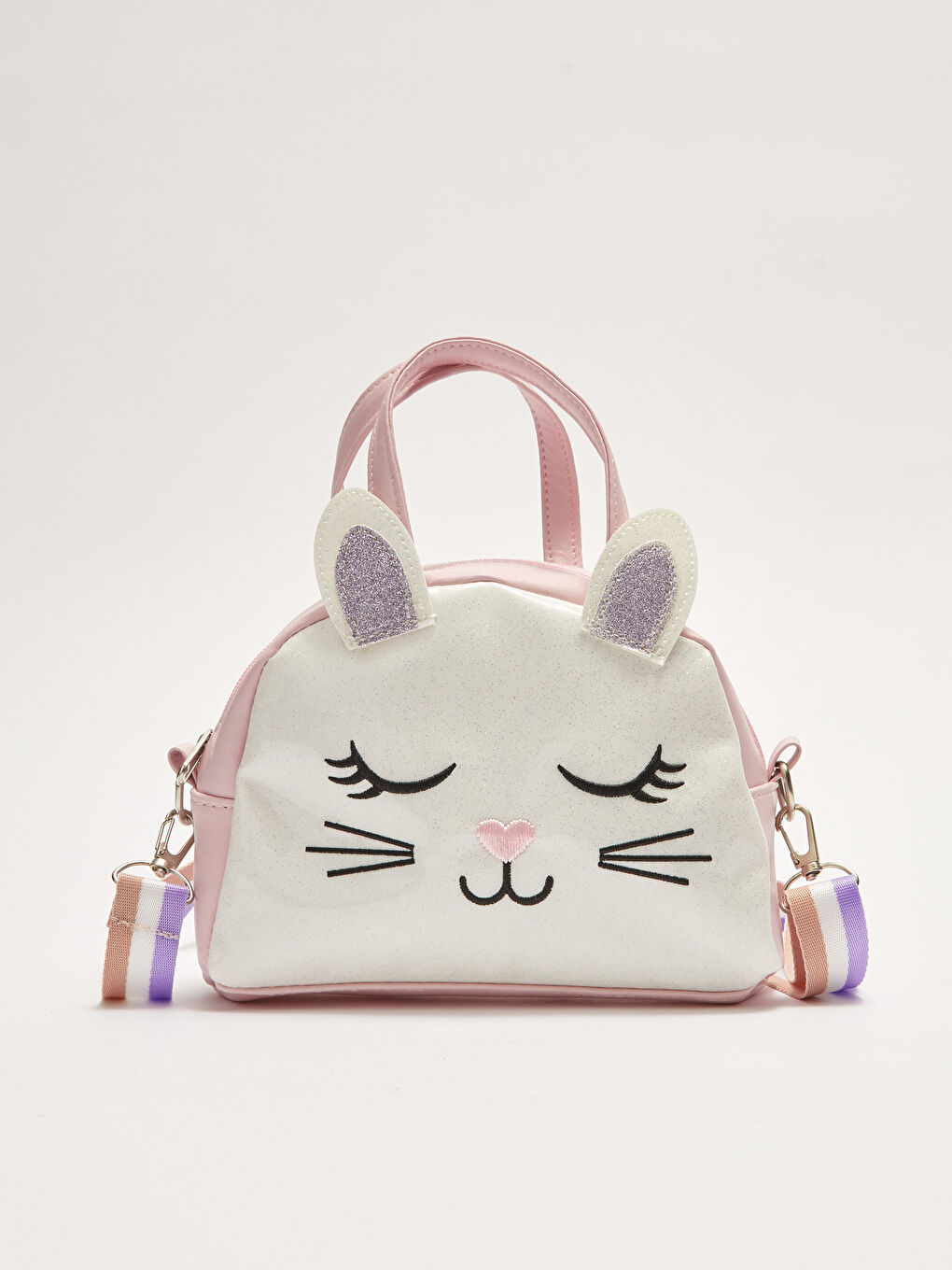 شنطة بنات مطرزة بحزام قابل للإزالة