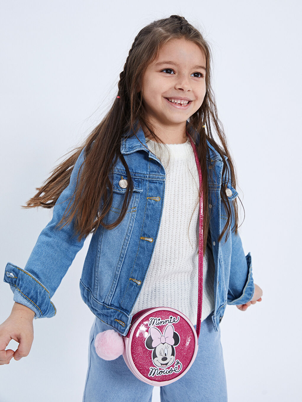 LCW ACCESSORIES Minnie Mouse Licensed Glittery Girl Crossbody Bag -S2BF66Z4-CVR