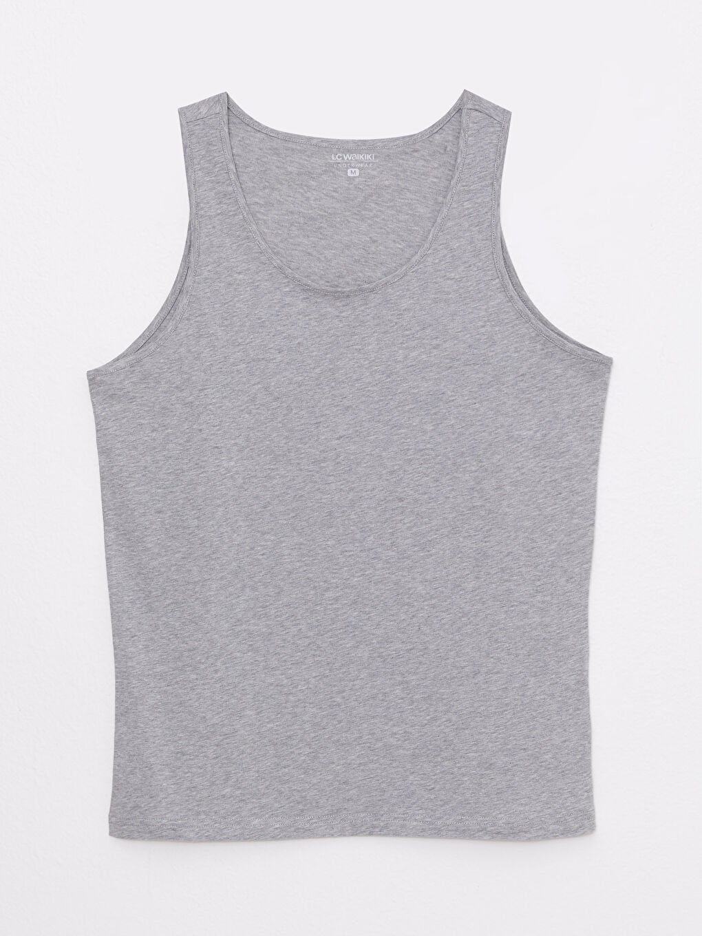 Gri U Yaka Basic Pamuklu Erkek Atlet 2'li-7