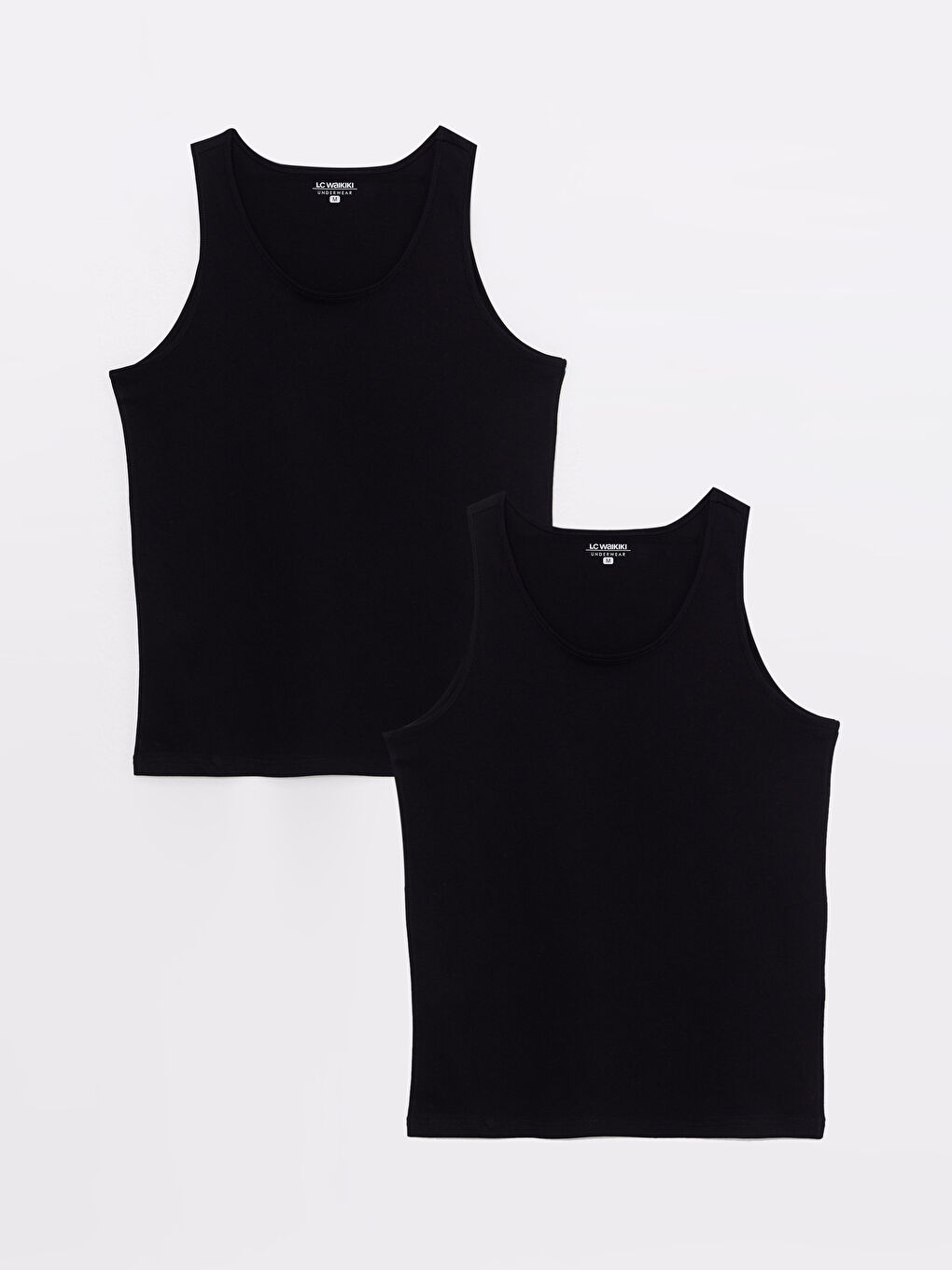 فيست رجالي قطن سادة بياقة حرف U - مجموعتين-4