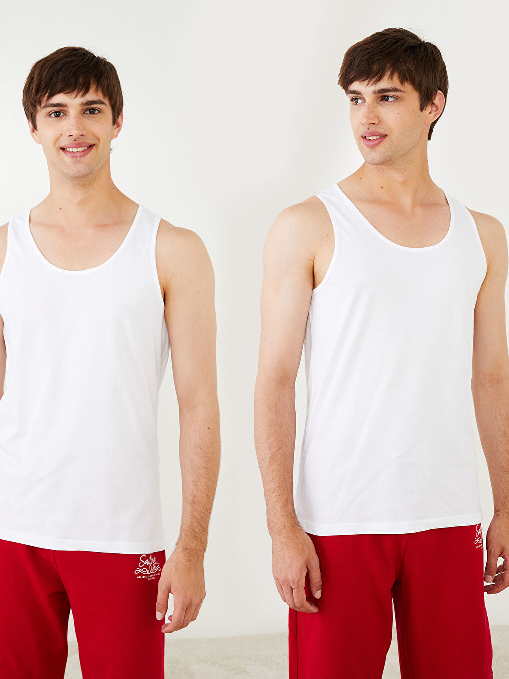 LC WAIKIKI U Neck Basic Cotton Male Athlete in 2 Pieces -S2BF74Z8-Q6K