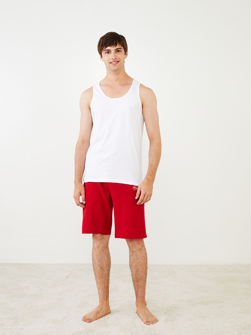 LC WAIKIKI U Neck Basic Cotton Male Athlete in 2 Pieces -S2BF74Z8-Q6K