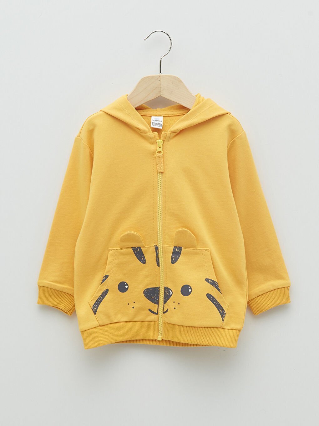 Sweatshirt Zippé à Capuche Manches Longues en Coton pour Garçon Bébé