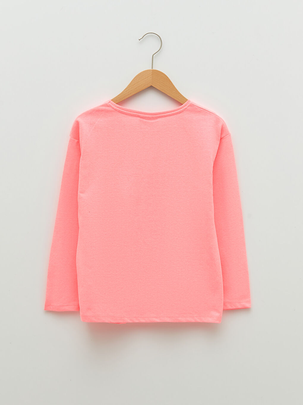 Crew Neck Printed Long Sleeve Girls' T-Shirt-1