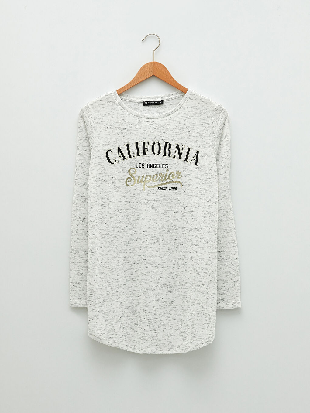 LCW Vision Crew Neck Letter Printed Long Sleeve Women's T-Shirt -S2BG64Z8-D5R