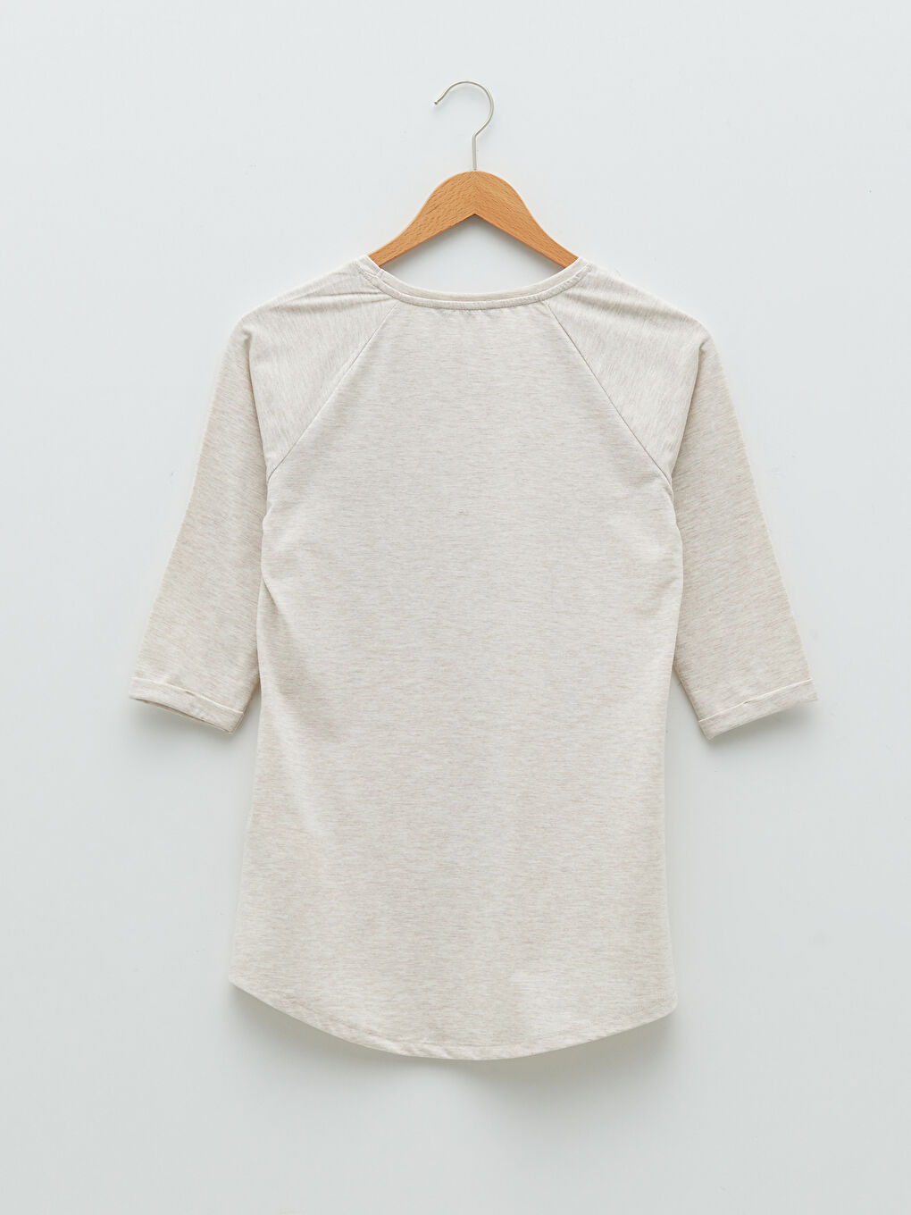 Әйелдерге арналған принтті дөңгелек жағалы футболка-6