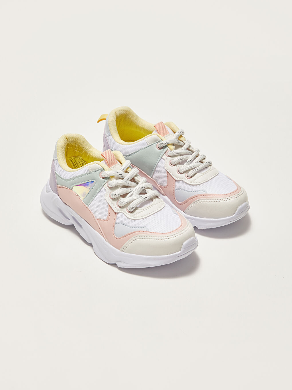 Color Block Lace-Up Girls' Sneakers