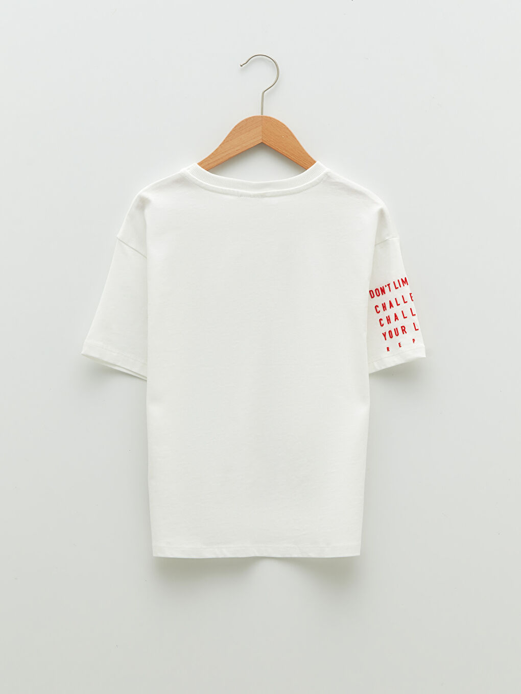 Crew Neck Printed Short Sleeve Cotton Girl T-shirt-1