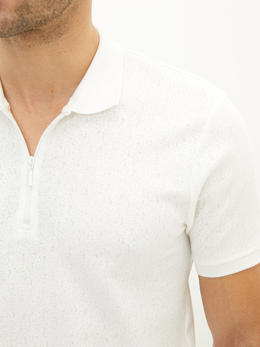 Polo Neck Short Sleeve Men's T-Shirt-7