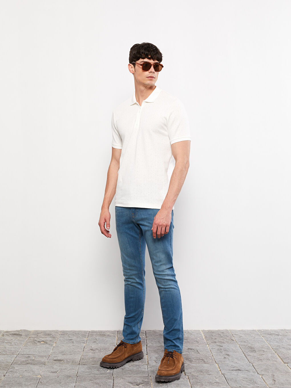 Polo Neck Short Sleeve Men's T-Shirt-2