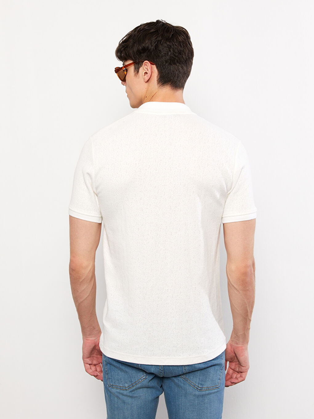 Polo Neck Short Sleeve Men's T-Shirt-8