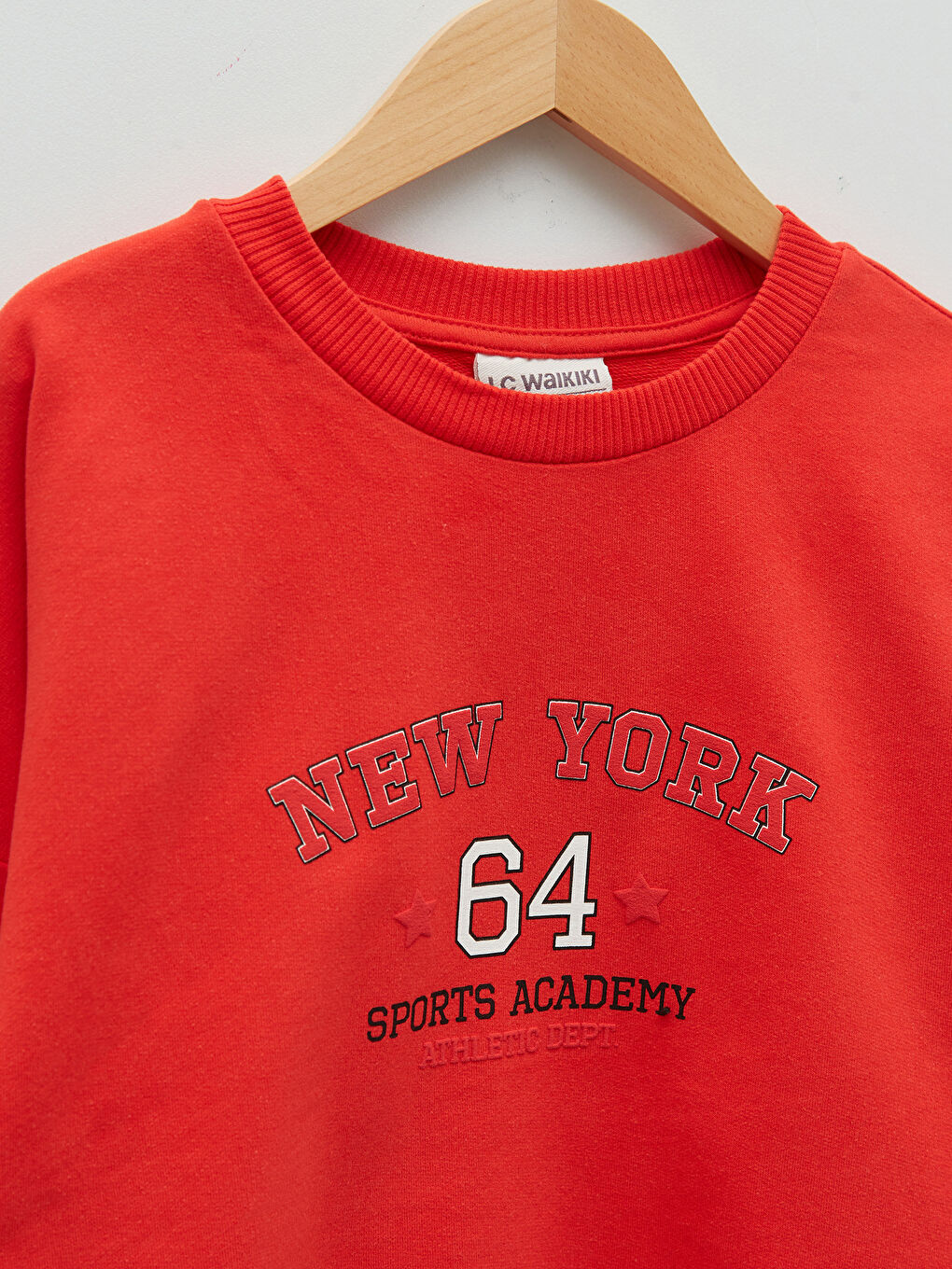 Kırmızı Bisiklet Yaka Baskılı Uzun Kollu Kız Çocuk Sweatshirt-2