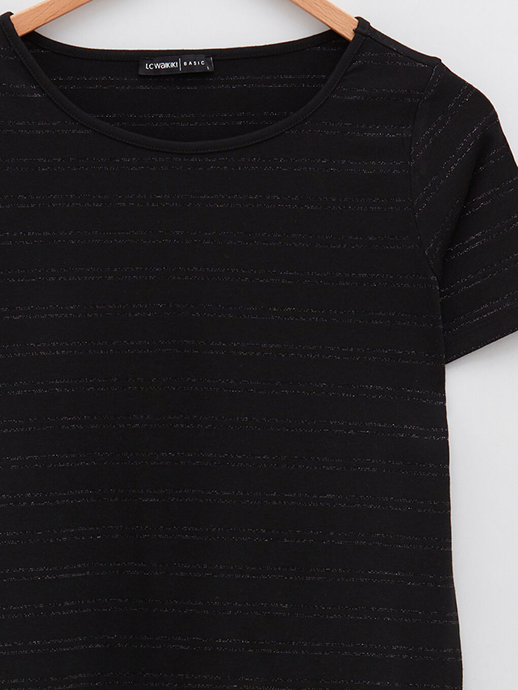 Crew Neck Striped Short Sleeve Women's T-Shirt-6