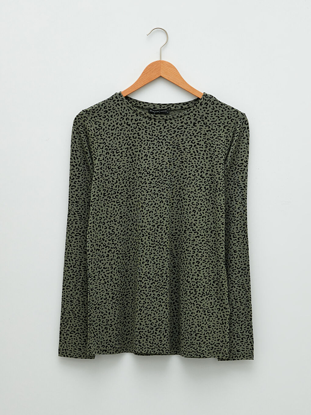 LCWAIKIKI Basic Μακρυμάνικο T-Shirt Γυναικείο με Σχέδια και Στρογγυλή Λαιμόκοψη -S2BH74Z8-LS6