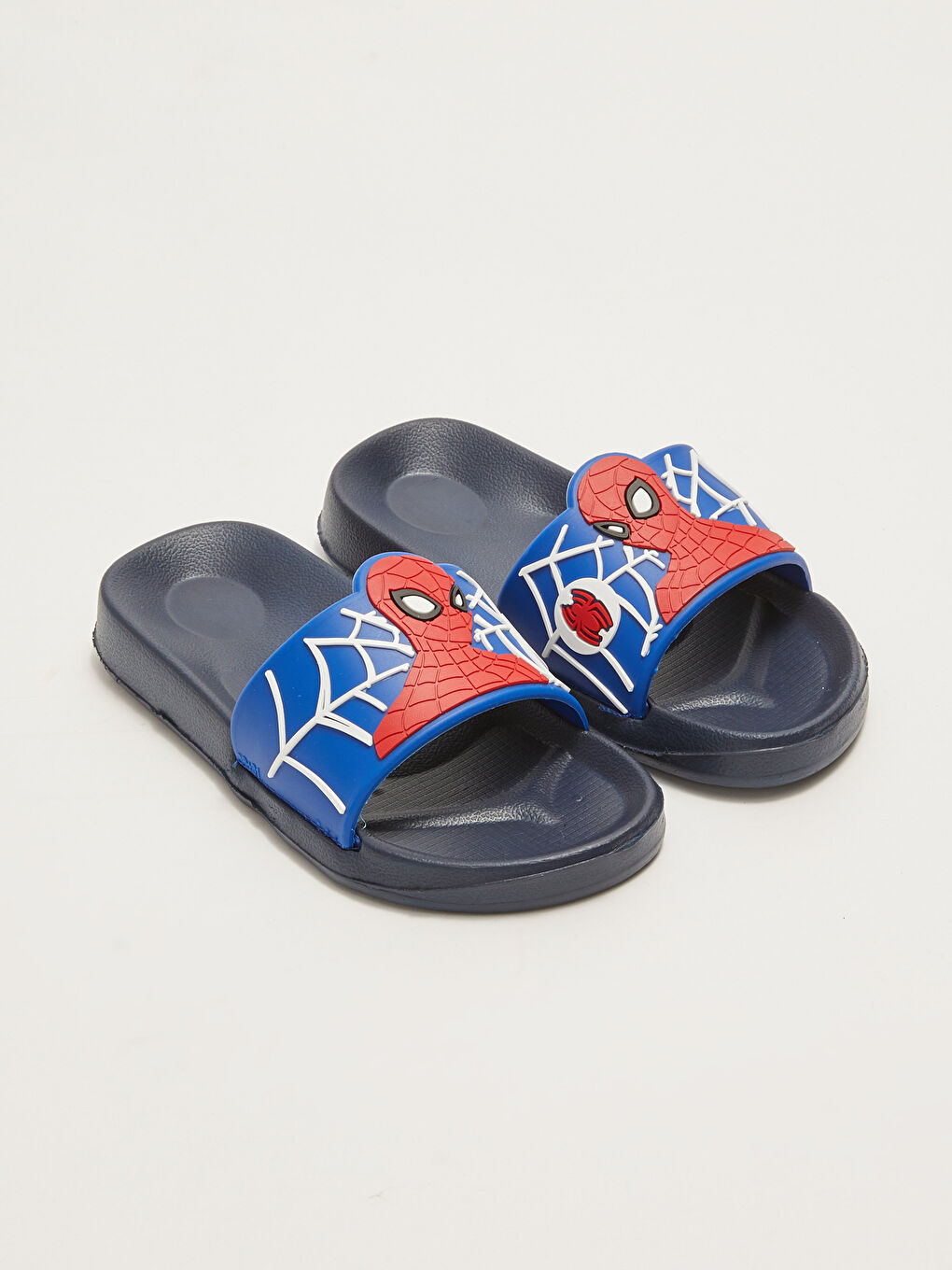 Lacivert Spiderman Lisanslı Tek Bantlı Erkek Çocuk Terlik