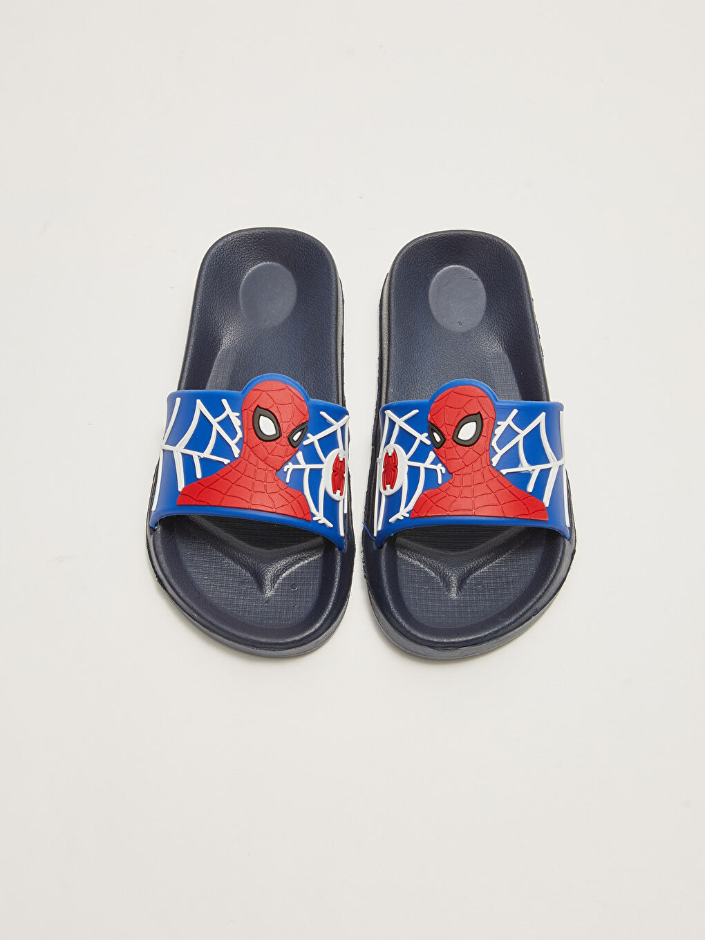 Lacivert Spiderman Lisanslı Tek Bantlı Erkek Çocuk Terlik-1