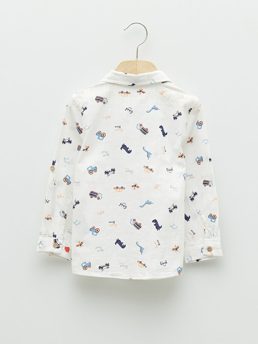 Bej Uzun Kollu Baskılı Pamuklu Erkek Bebek 4'lü Takım-2