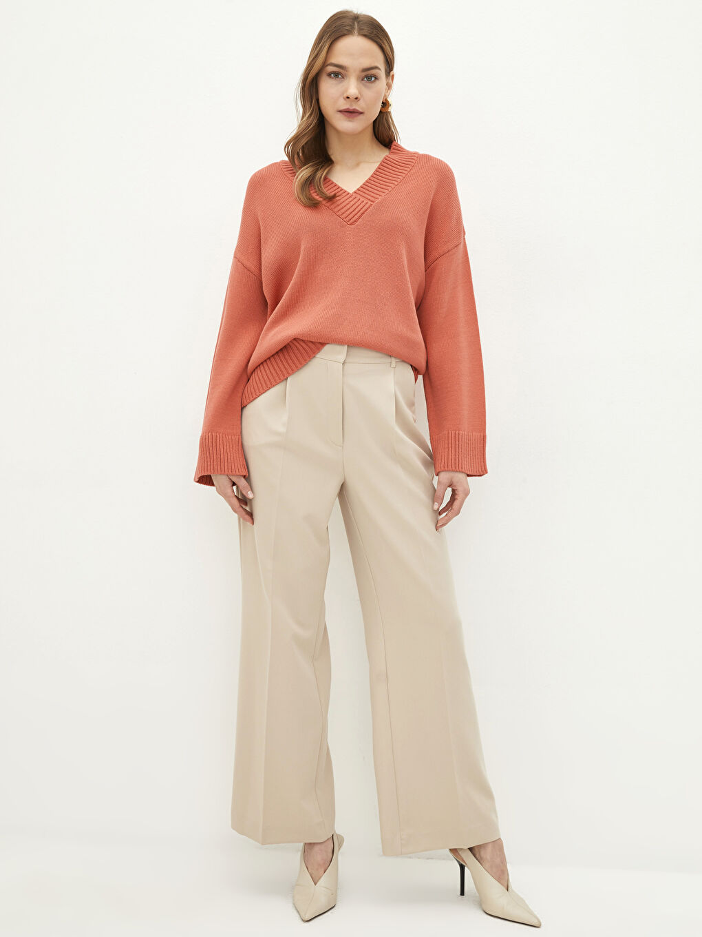 Woman ORANGE Sweater-2