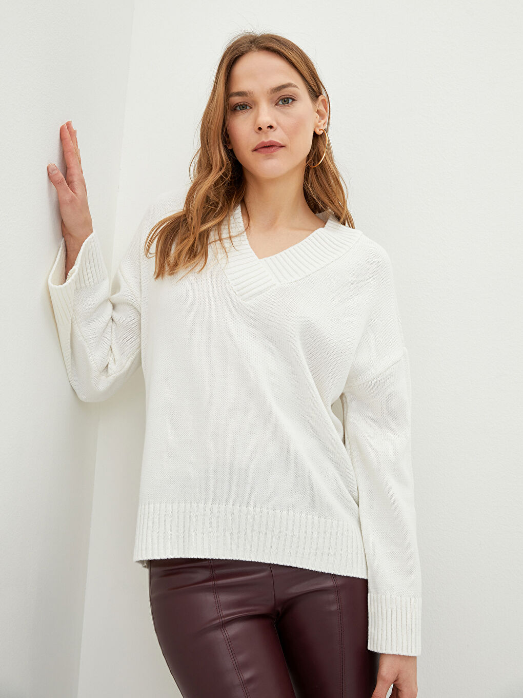 Žena EKRU Džemper -2