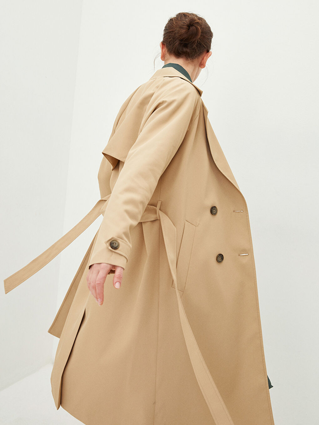 Trench-coat Oversize à Col de Veste pour Femmes-1