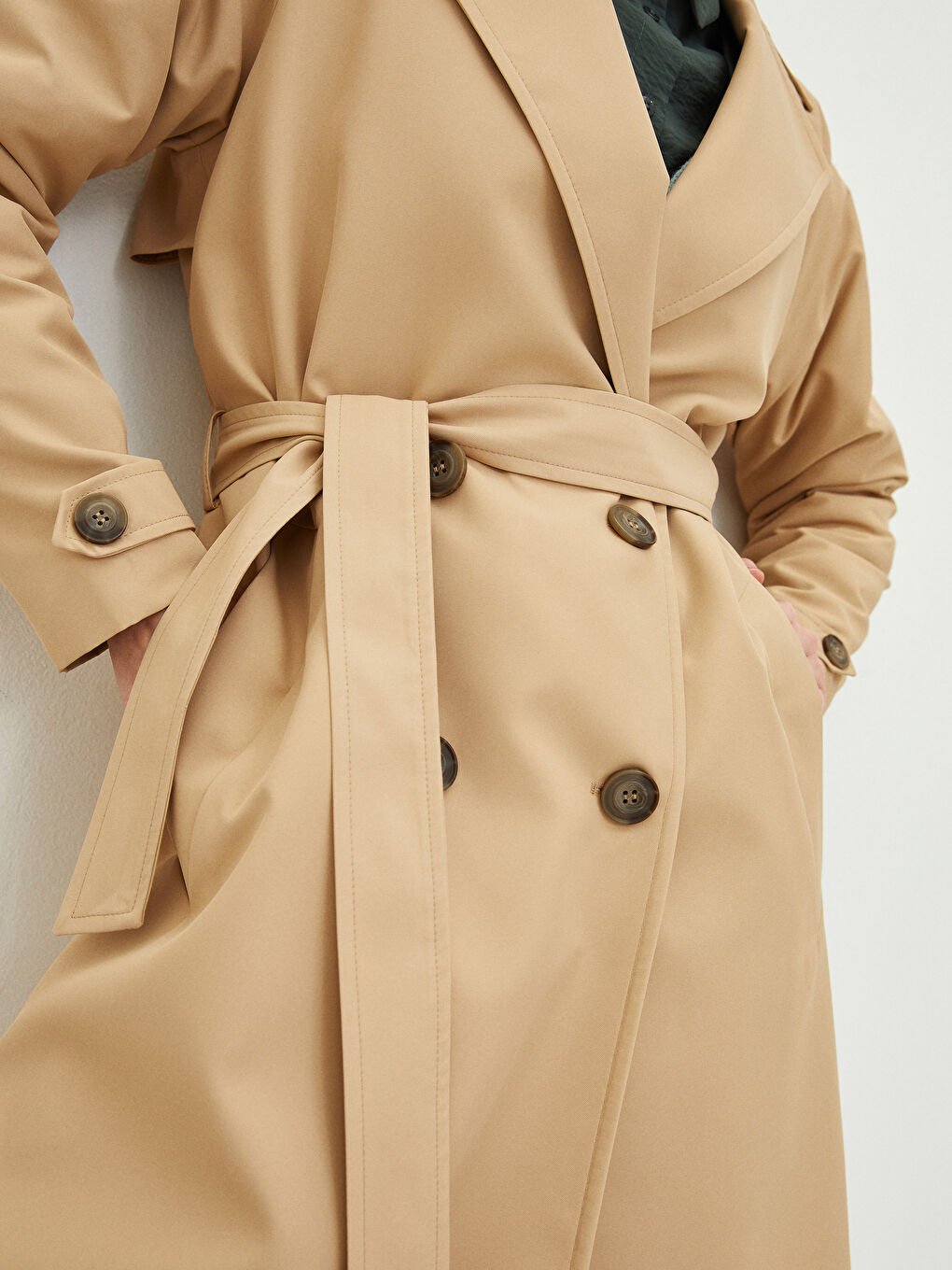 Trench-coat Oversize à Col de Veste pour Femmes-4