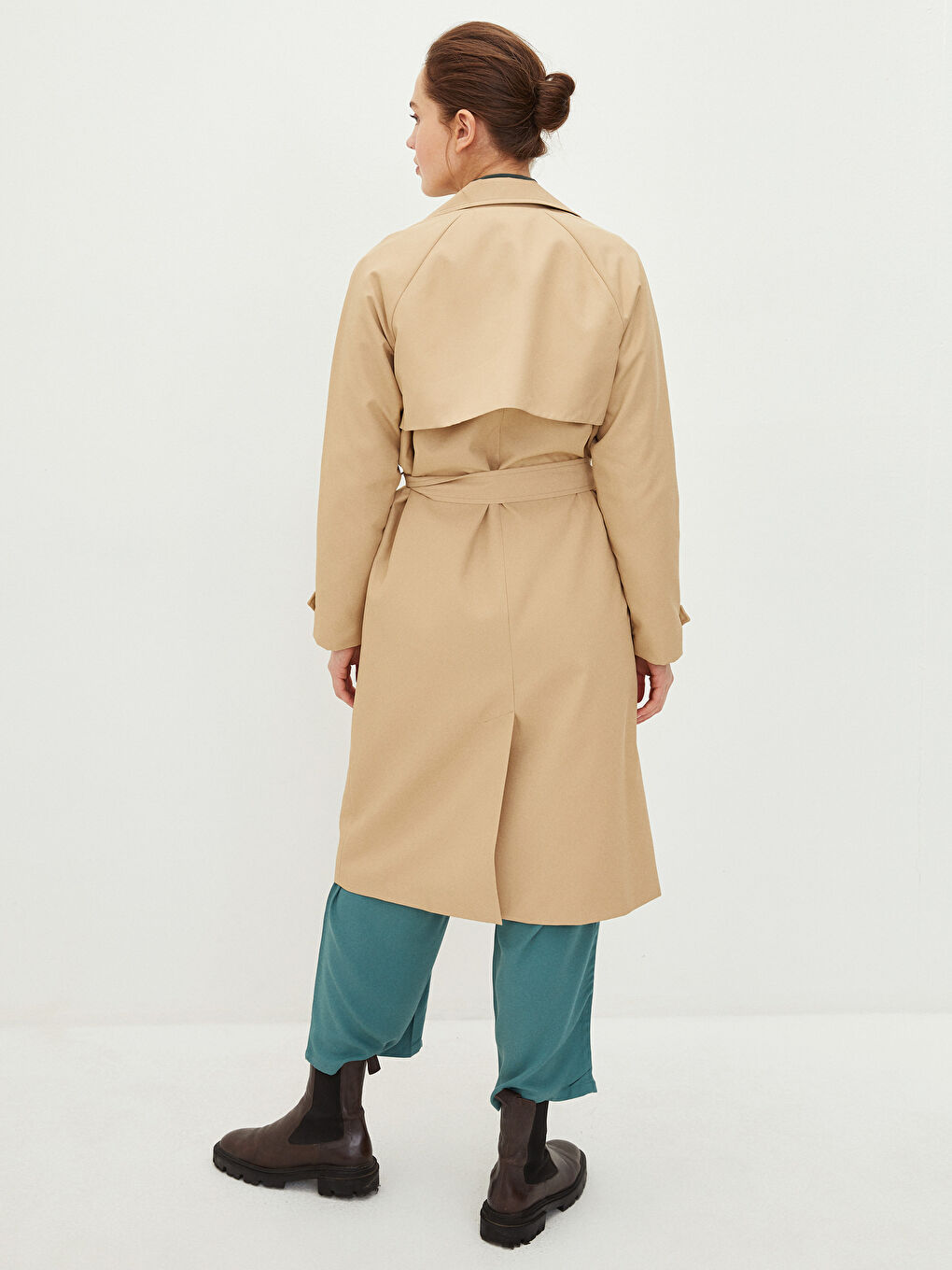 Trench-coat Oversize à Col de Veste pour Femmes-5