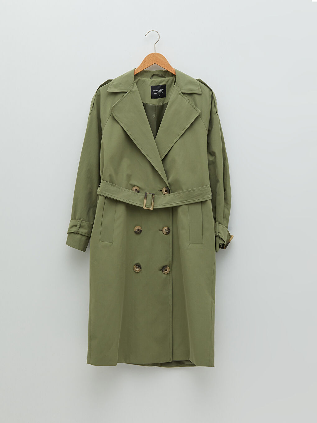 Ceket Yaka Oversize Kadın Trençkot-5