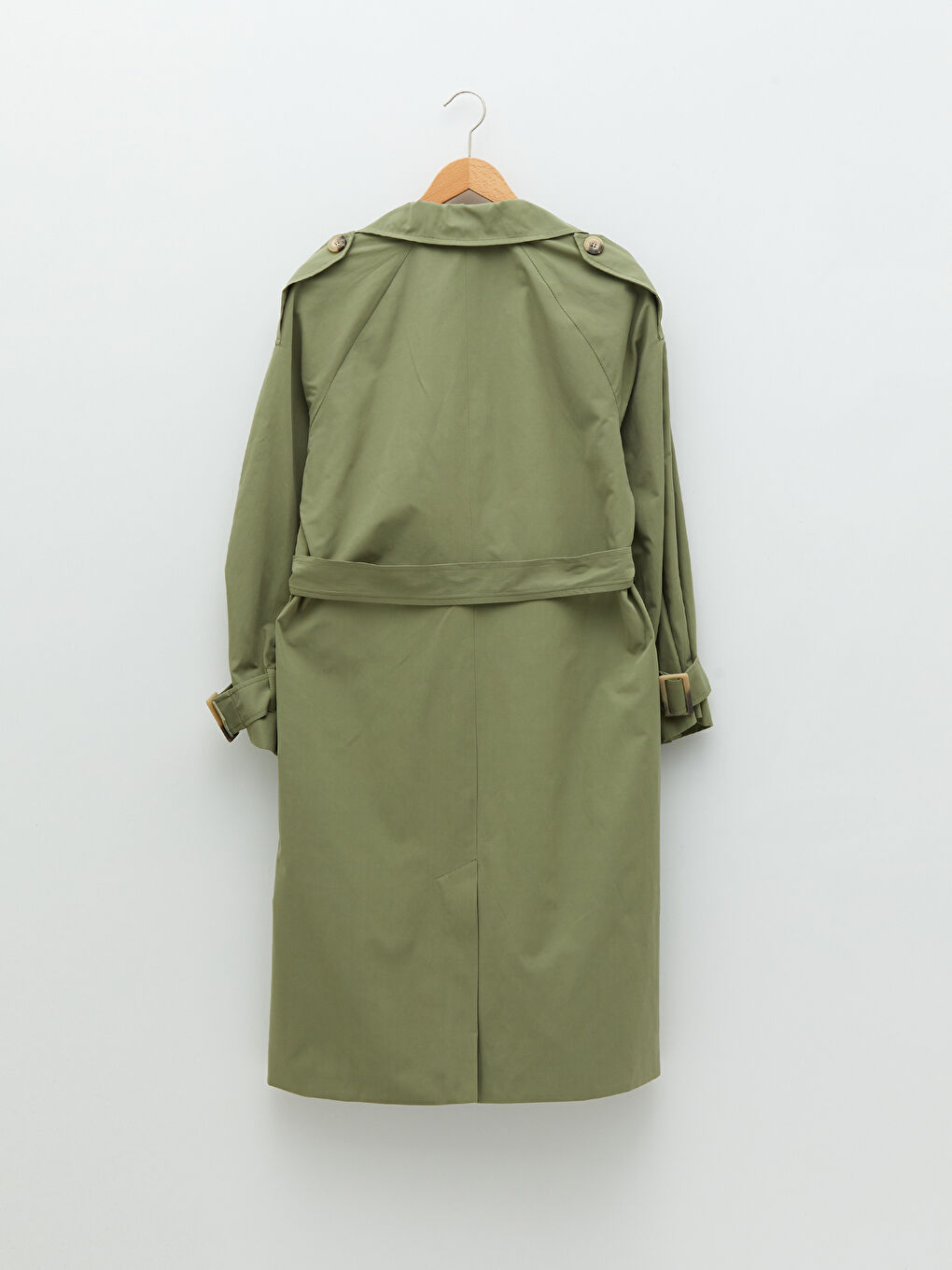 Ceket Yaka Oversize Kadın Trençkot-6