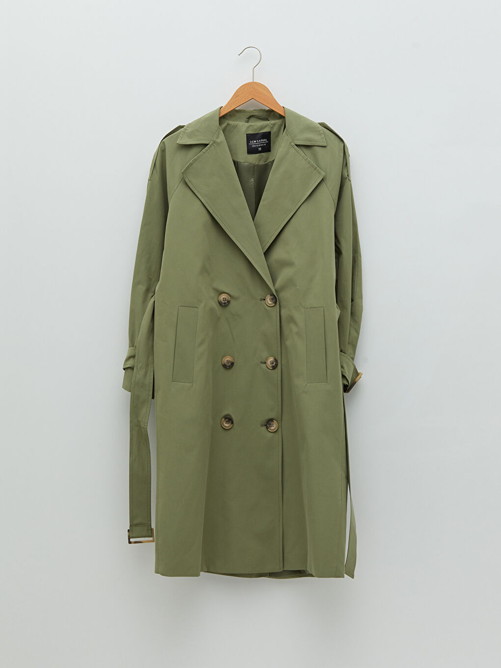 Ceket Yaka Oversize Kadın Trençkot-7