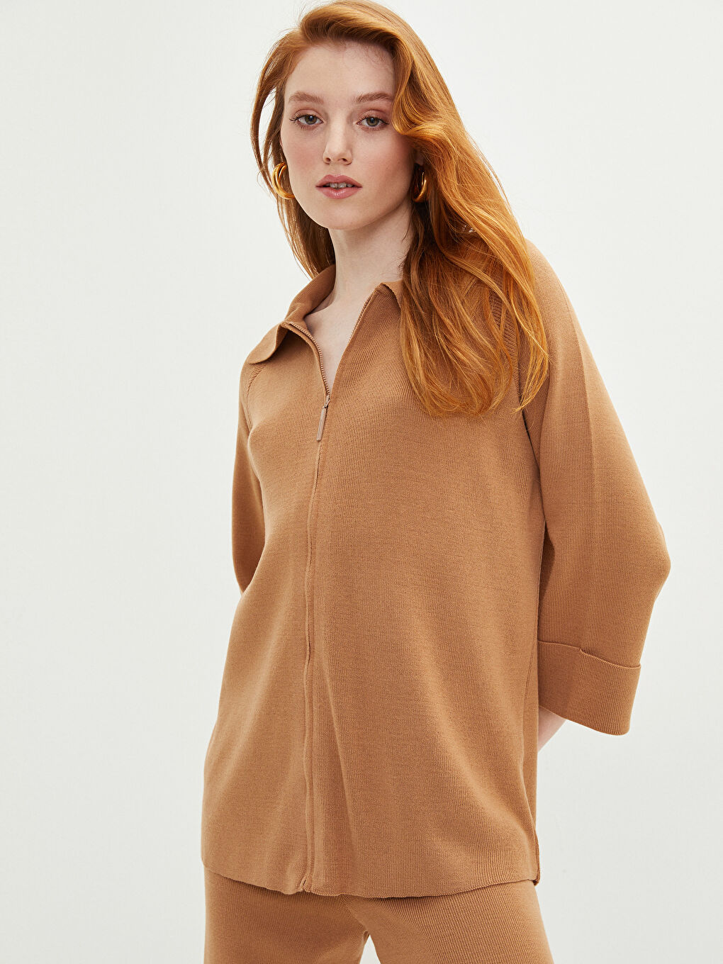 كارديجان تريكو بياقة بولو للسيدات-1