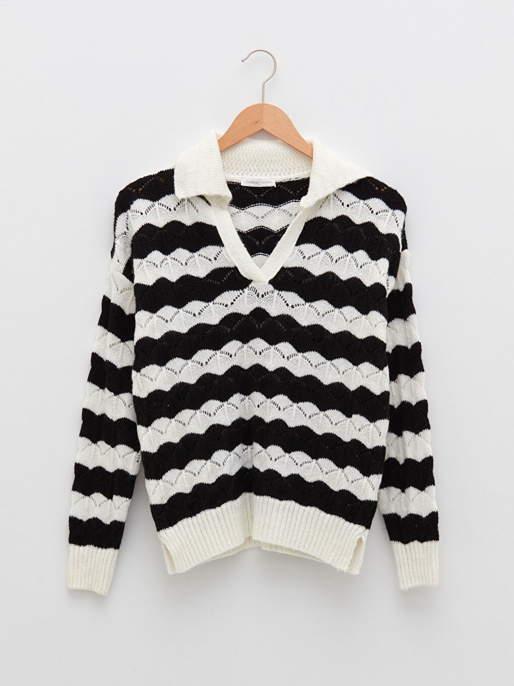 LCWAIKIKI Classic Rollkragen Gestreift Langarm Für Damen Strickpullover -S2BJ15Z8-EEW