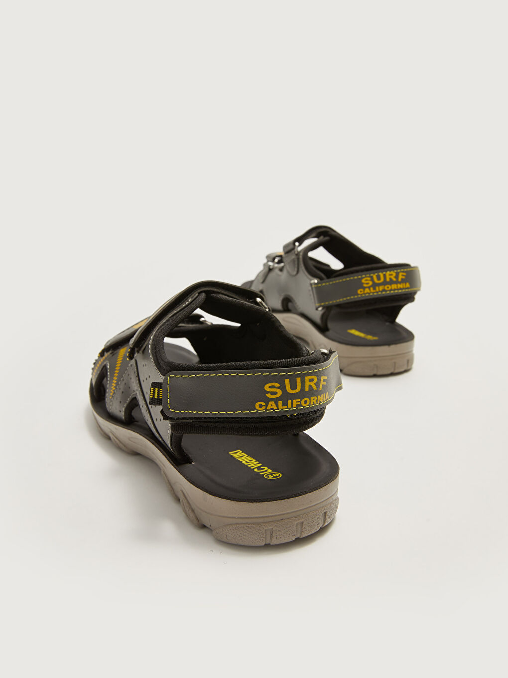 Antrasit Baskılı Çift Bantlı Cırt Cırtlı Erkek Çocuk Sandalet-5