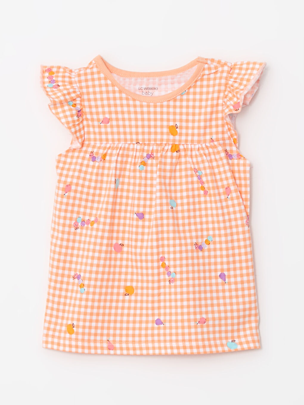 Crew Neck Short Sleeve Printed Baby Girls' Pyjama Set-1