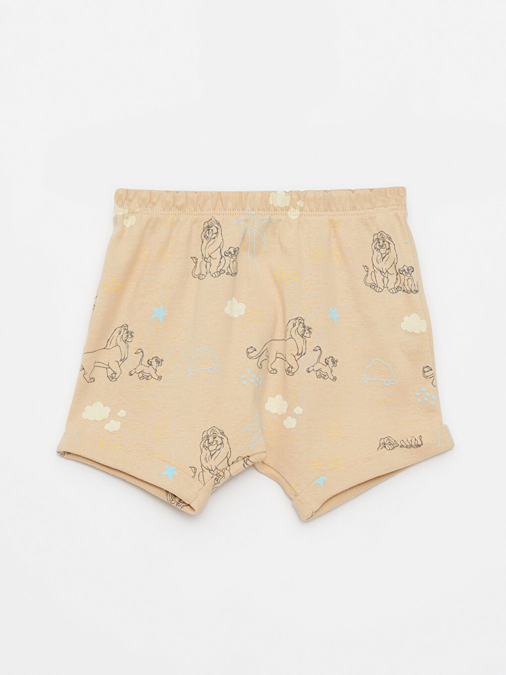 Crew Neck Short Sleeve Lion King Printed Baby Boy 3-Piece Suit-2